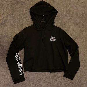 Young & Reckless Black Cropped Sweatshirt NWT